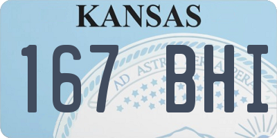 KS license plate 167BHI