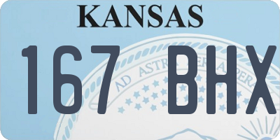 KS license plate 167BHX