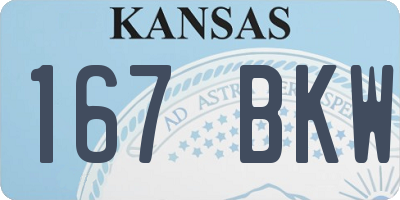 KS license plate 167BKW