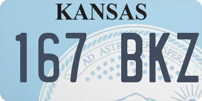 KS license plate 167BKZ