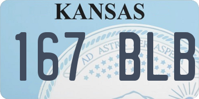 KS license plate 167BLB