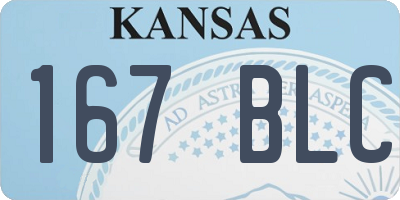 KS license plate 167BLC