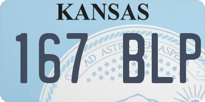 KS license plate 167BLP