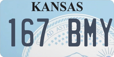 KS license plate 167BMY