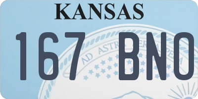 KS license plate 167BNO