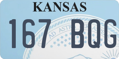 KS license plate 167BQG