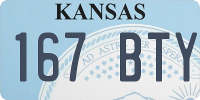 KS license plate 167BTY