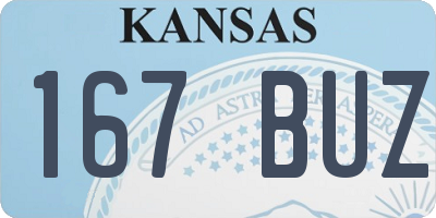 KS license plate 167BUZ