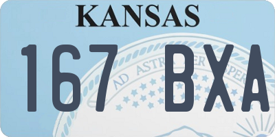 KS license plate 167BXA