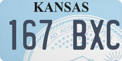 KS license plate 167BXC