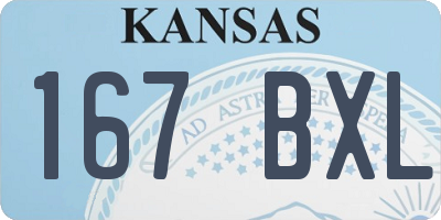 KS license plate 167BXL