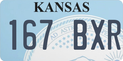 KS license plate 167BXR