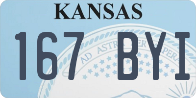 KS license plate 167BYI