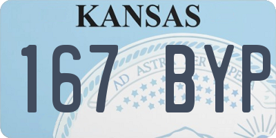 KS license plate 167BYP