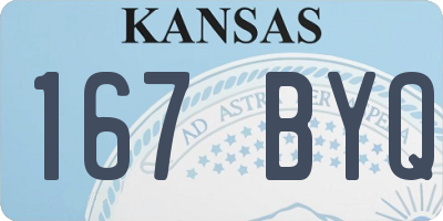 KS license plate 167BYQ