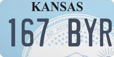KS license plate 167BYR