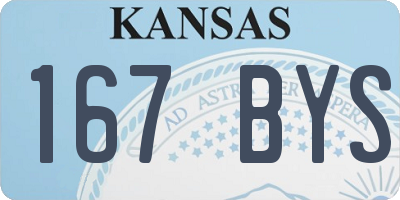 KS license plate 167BYS