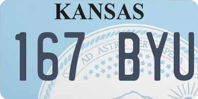 KS license plate 167BYU