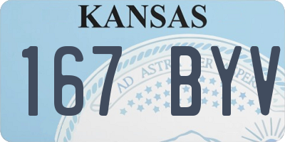 KS license plate 167BYV