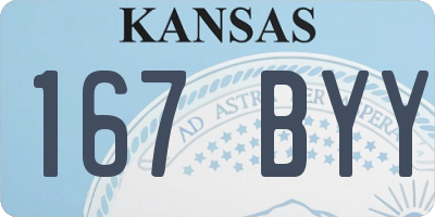 KS license plate 167BYY