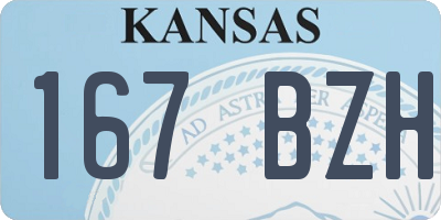 KS license plate 167BZH