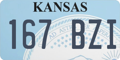 KS license plate 167BZI