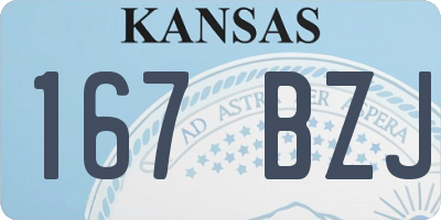KS license plate 167BZJ