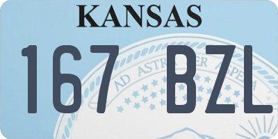KS license plate 167BZL