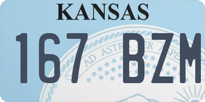 KS license plate 167BZM