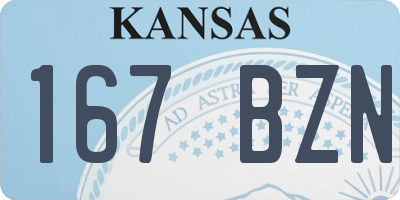 KS license plate 167BZN