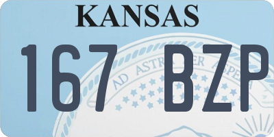 KS license plate 167BZP