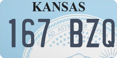 KS license plate 167BZQ
