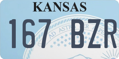 KS license plate 167BZR