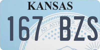 KS license plate 167BZS