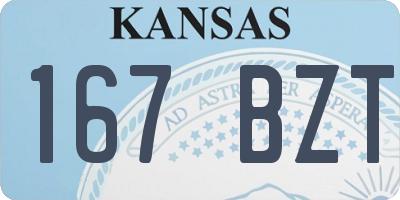 KS license plate 167BZT