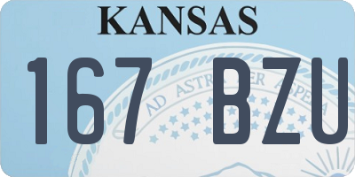 KS license plate 167BZU