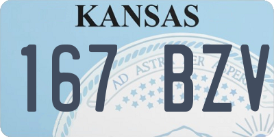 KS license plate 167BZV