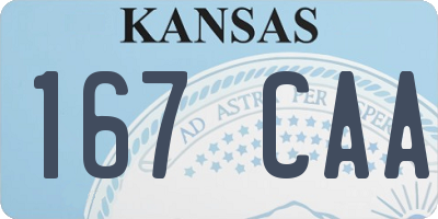 KS license plate 167CAA