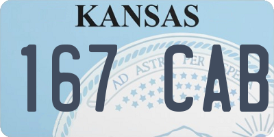 KS license plate 167CAB