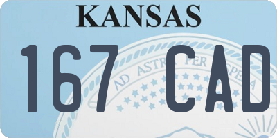 KS license plate 167CAD