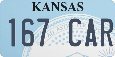 KS license plate 167CAR