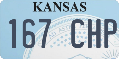 KS license plate 167CHP
