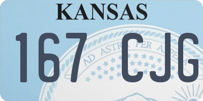 KS license plate 167CJG