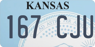 KS license plate 167CJU