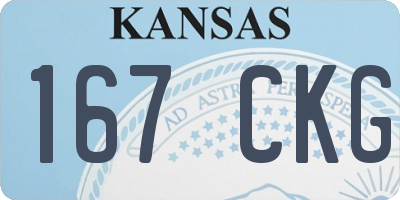 KS license plate 167CKG