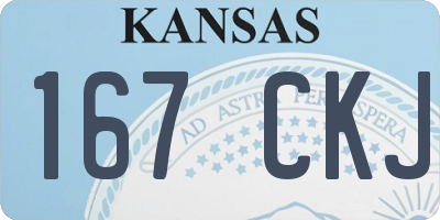 KS license plate 167CKJ