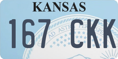 KS license plate 167CKK