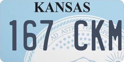 KS license plate 167CKM