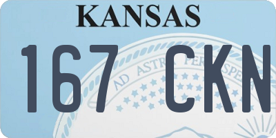 KS license plate 167CKN