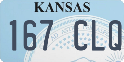 KS license plate 167CLQ